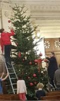 Sapin de Noël au temple de Roquépine