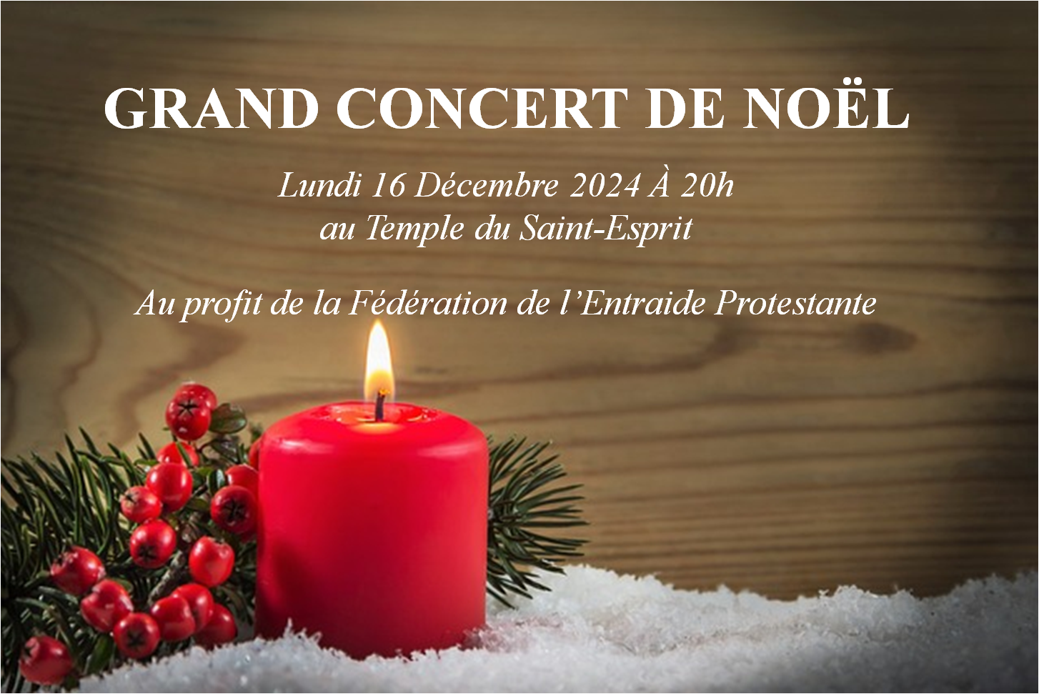 Grand concert de Noël à la bougie,