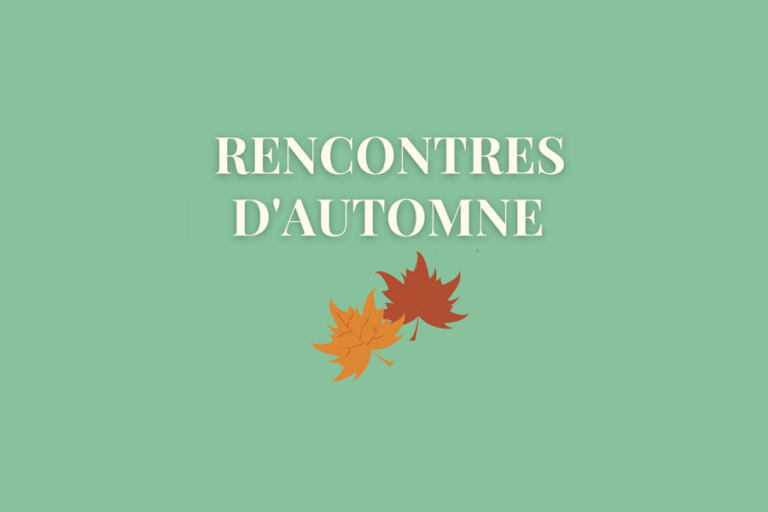 Rencontres d'automne 2026 : save the date